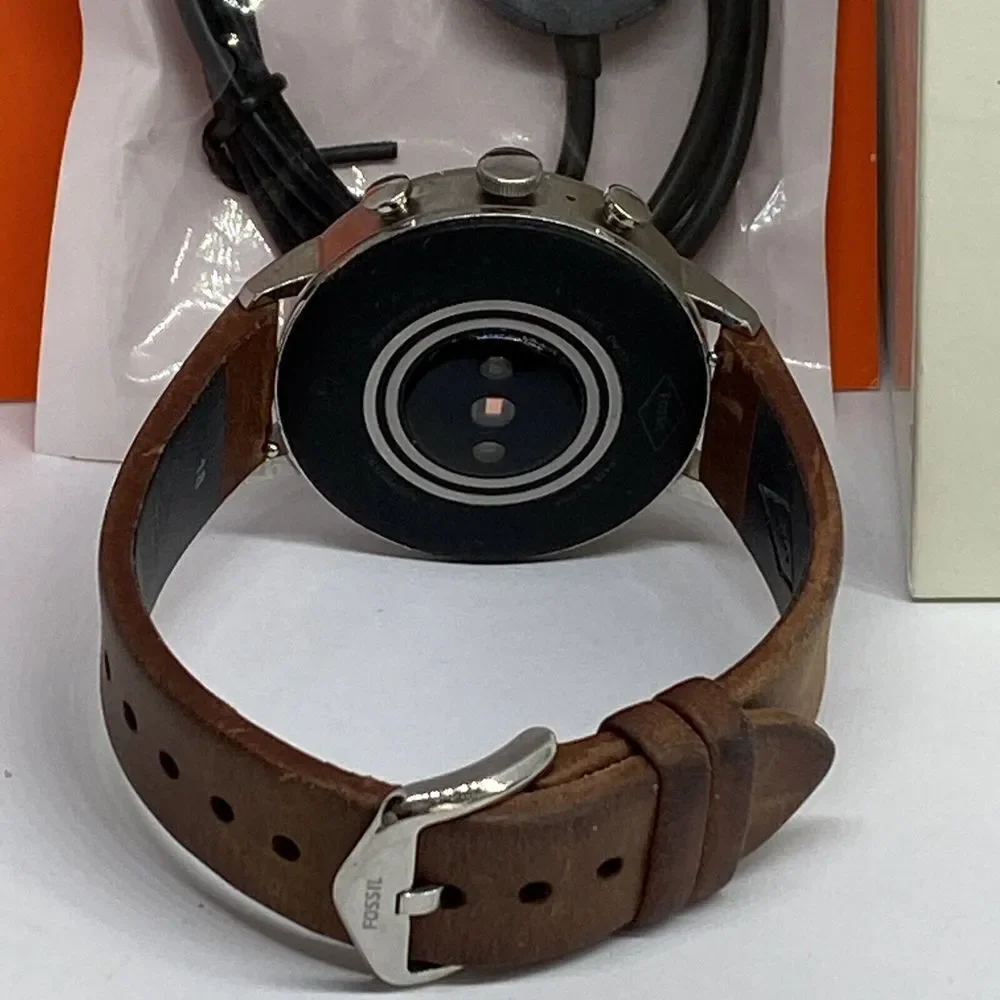 Fossil GEN 4 FTW6011 Women's Brown Leather Digital Dial Hybrid Smartwatch BS258